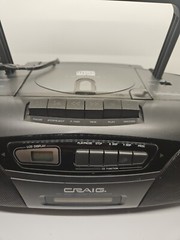 Craig JS 8632 Portable CD/Radio/Cassette Boombox Tested Works. See Cord Picture