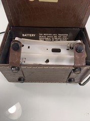 Vintage Seiko AM FM Radio Encased Embossed Leather Battery Or Electric Works