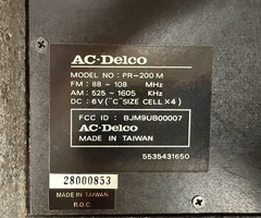 NOS GM AC Delco PR 200M FM/AM Wall Radio. Dealership Rare Promotional Item Chevy