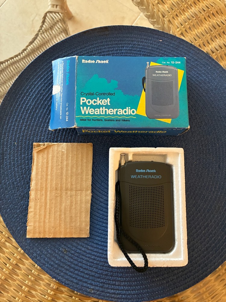 Radio Shack Pocket Weatheradio. Model 12-244. New in Open Box. Works.