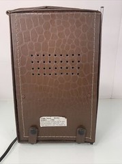 Vintage Seiko AM FM Radio Encased Embossed Leather Battery Or Electric Works