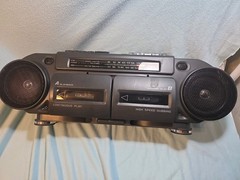 Lenoxx Sound AM/FM Stereo Radio/Duel Cassette Recorder #CT-743 See Description