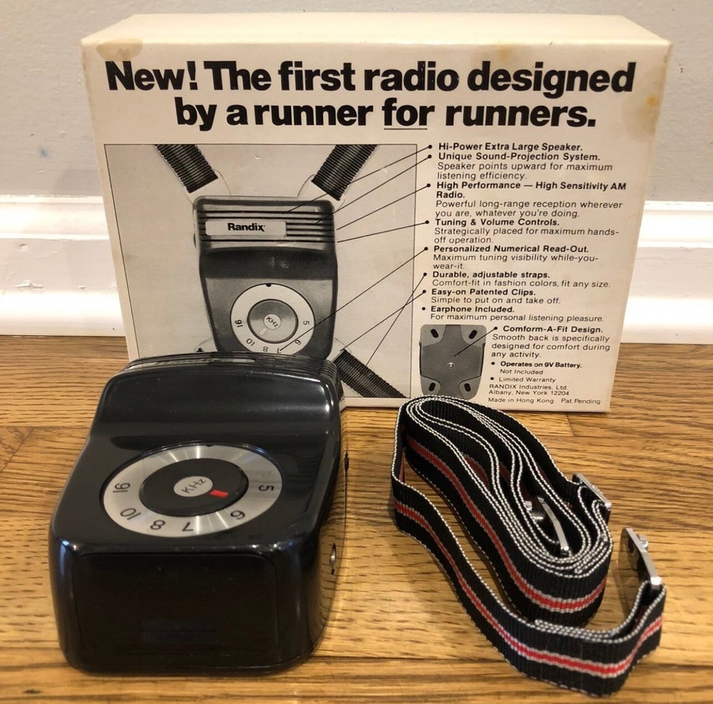 Vintage 1977 Randix Runners High Sensitivity AM Radio Hi-Power Speaker NEW IOB