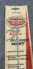 Radio Shack Realistic Auto Radio Antenna Mast One Piece Vintage Cat.# 12-1316