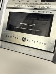 Vintage General Electric 3-6000A AM/FM Cassette Player For Parts Or Repair As Is