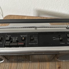 2 GENERAL ELECTRIC GE STEREO MICROCASSETTE BOOMBOX RADIO TV RARE 3XM3214E JAPAN