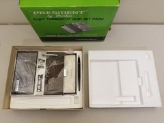 Vtg. President by Peerless Eight Transistor Desk Set AM Radio Calendar Memo NOS!