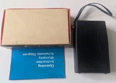 Emerson Black P-4000 Pocket AM Radio Solid State with Box And Manual