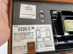 VTG READ Motorola X31N-1 All Transistor AM Portable Radio w/ Leather Case USA