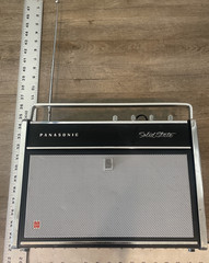 Panasonic Black + Silver Transistor Radio Phono FM-AM SG-610 Tested/Works 10×14”
