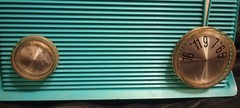 Vintage 1960 MOTOROLA A8J25 Turquoise Aqua Tube Radio MCM Mid Century Atomic