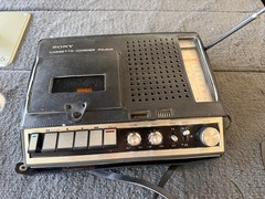 Rare Vintage Sony CF-300 Radio Casette Recorder With Case & Power Cord
