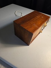 KLH Model Twenty One 21 FM Table Radio Wood Cabinet Tested Working Missing Knobs