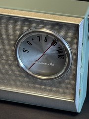 SONY TR-6081 Vintage Transistor Six Radio Light Blue Original Leather Case WORKS