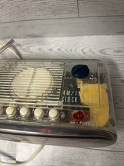 VTG Gran Prix GPX Am/Fm Clock Radio Transparent Model D510 Tested Works