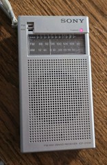 Vintage Sony ICF-210W FM/AM 2 Band Receiver Working Malaysia AA Included Radio