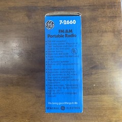 GE FM/AM Personal Portable Radio with Two-Way Power 7-2660 Headset Capable