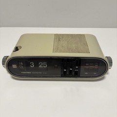 VTG Toshiba RC-803F Flip Clock with Radio & Alarm Color Beige TESTED Works READ