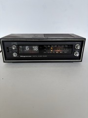 Magnavox 1R1773 Flip Clock Radio – MCM Wood Grain – WORKING Rare