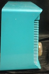 Vintage 1960 MOTOROLA A8J25 Turquoise Aqua Tube Radio MCM Mid Century Atomic