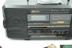 Hitachi CX-G700W CD/CD-G/Cassette Compact Karaoke Player w/ Original Mic Remote