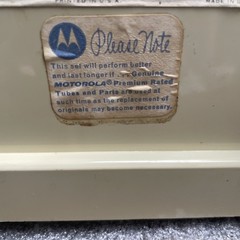 RARE 1959 WORKING Motorola AM Tube Radio – Model A12N VTG retro Tube prop
