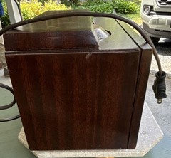 Philco TransiTone AM Radio Analog Clock Wood Case Vintage