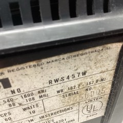 RCA RWS457W FM AM Weather Radio Vintage Clock Alarm Retro read Tested No Smoke