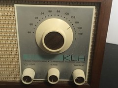 Vintage KLH Model Twenty One 21 FM Table Radio Wood Cabinet Tested Working