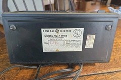 Vintage GE AM FM Table Radio Model 7-4115B Walnut Finish Working Free Shipping