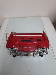 Vintage Randix Red 57 Chevy AM FM Portable Stereo Cassette Player Radio 1957