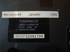MAGNAVOX Clock Radio Cassette Player AM/FM A4
