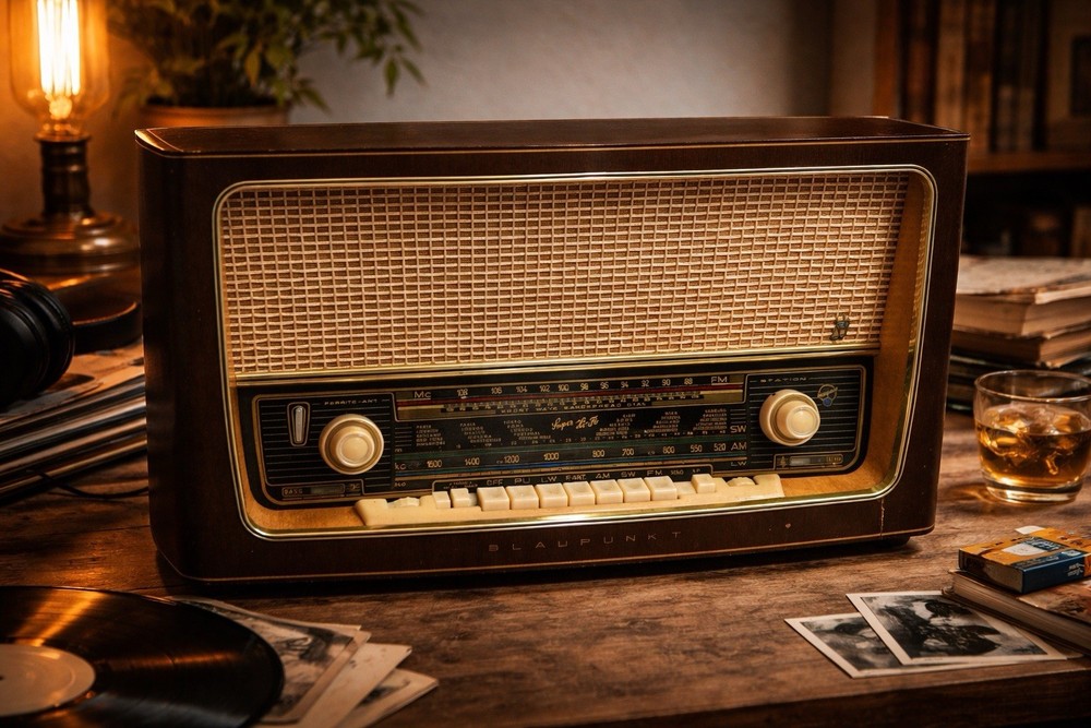 Vintage Mid-Century Wooden Radio Classic Retro Blaupunkt Germany 1950 Works! 💥