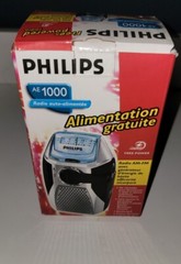 Philips AE1000 Portable Radio AM FM Self Powered Tuner Rechargeable Crank New