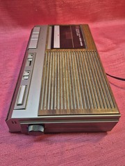 Vintage GE 7-4634A Digital Clock Radio Cassette Player AM/FM Woodgrain Tested