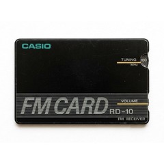 Vintage Casio FM Card Radio FM Receiver RD-10, Original Box, Headphones, Working