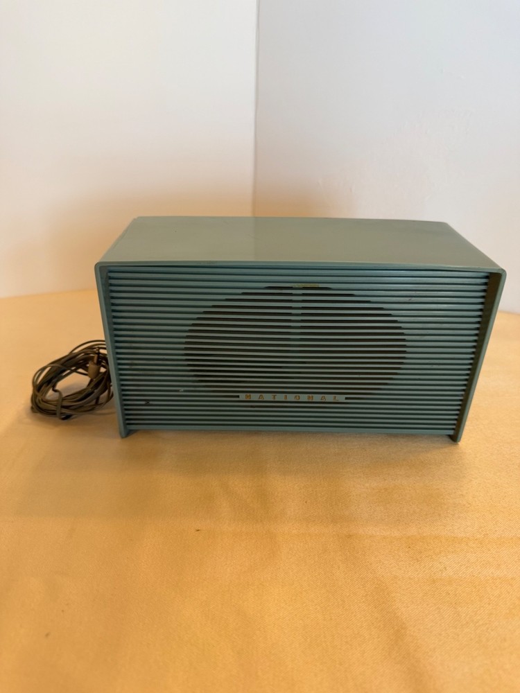 VINTAGE 1960-62 MATSUASHITA NATIONAL PANASONIC SPEAKER MODEL SPT-641 TURQUOISE