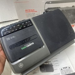 Vintage GE AM/FM Radio Cassette Recorder 3-5264A Tape Player Open Box Works