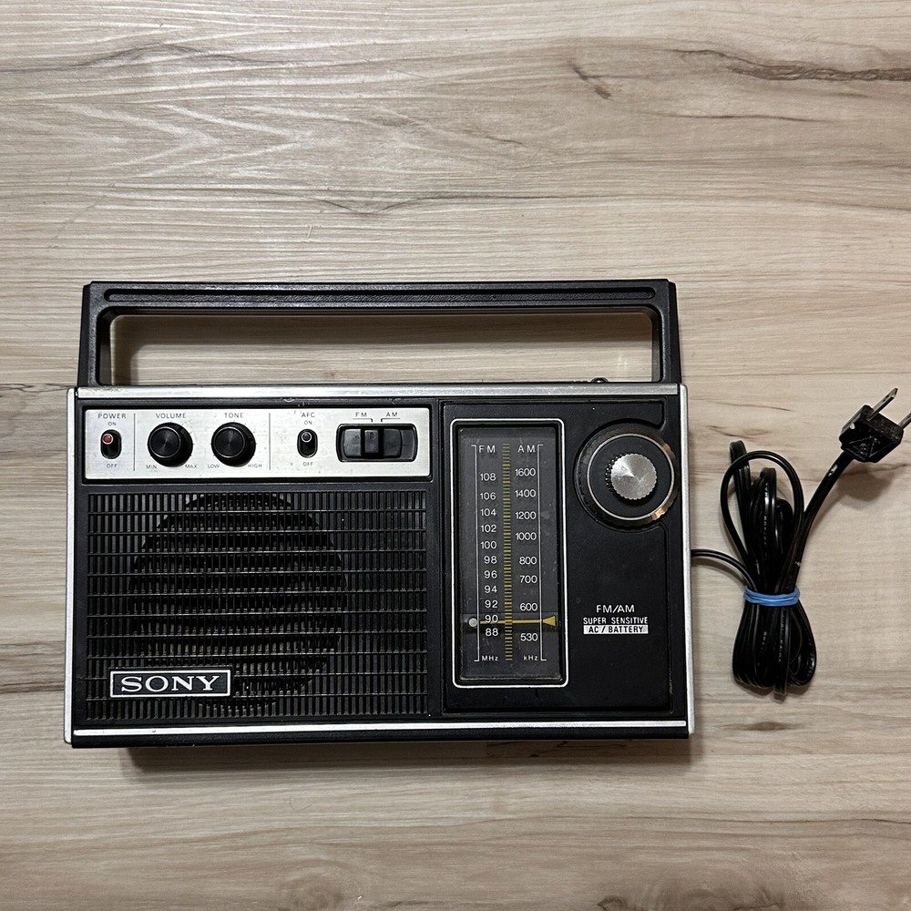 Vintage Sony AM/FM 2 bands radio TFM 7250W —Tested Working Fast Shipping