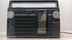 Sony TFM 7150W AM/FM Radio Transistor Black Vintage WORKS
