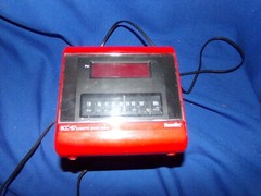 Vintage Randix Red Cube Box Square Cassette, Clock, AM/FM Radio – Works