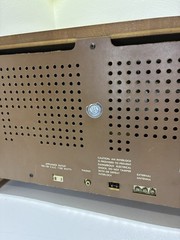 Vintage 1970s SEARS Silvertone AM/FM Table Radio Wood Cabinet NICE CLEAN READ