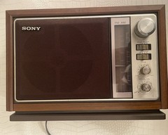 VTG Vintage 1980s SONY ICF-9740W AM/FM Tabletop Radio Wood TESTED WORKS