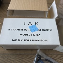 Vintage IAK 6 Transistor Pocket Radio Kit Model K-67 New IAK Elk River Minnesota