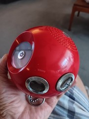 Vintage EXPO 70 Panasonic PANAPET R-70 AM Sphere Radio Red With Chain – Works!