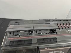 Seiko WKC-200 Super Woofer 3D Stereo Boombox Dual Cassette AM/FM- Tested Working