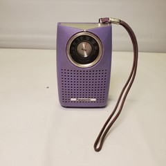 VINTAGE PANASONIC MATSUSHITA TRANSISTOR RADIO MODEL R-1052~WORKING~Purple-AM~9
