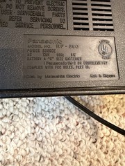 Panasonic RF-590D FM AM 2-Band Receiver AM FM Radio Tuner Vintage 1980&rsquo;s WORKS
