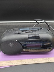 Lenoxx Sound AM/FM Digital Clock Radio Cassette Player Model CR-186 Tested Works