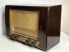 Vintage Philips P145 Tube Radio Working AM Shortwave Wood Cabinet Toronto 1950s